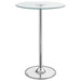 Thea LED Bar Table Chrome and Clear image