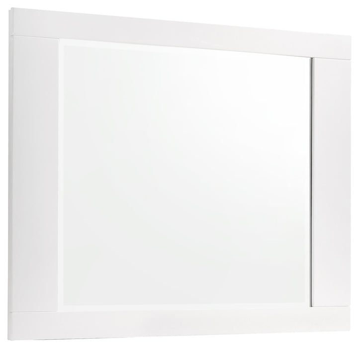 Felicity Rectangle Dresser Mirror Glossy White image