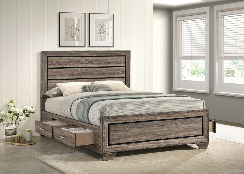 Kauffman Queen Storage Bed Washed Taupe image