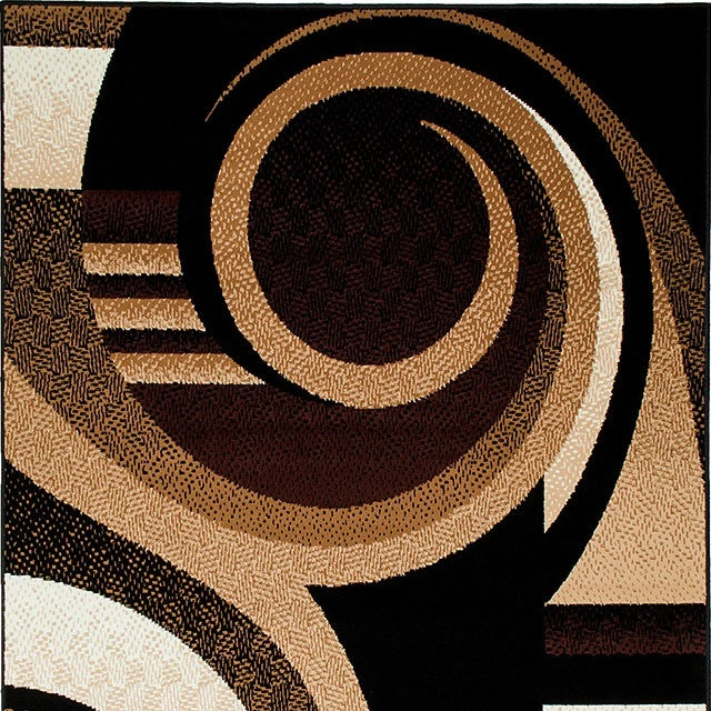 Blitar Brown Black, Brown Cream, & Gray 5' X 7' Area Rug