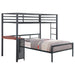 Fisher 2-piece Metal Workstation Loft Bed Set Gunmetal image