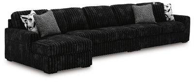 Midnight-Madness Sectional with Chaise