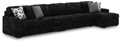 Midnight-Madness Sectional with Chaise