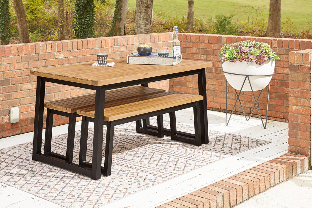 Town Wood Outdoor Dining Table Set (Set of 3)