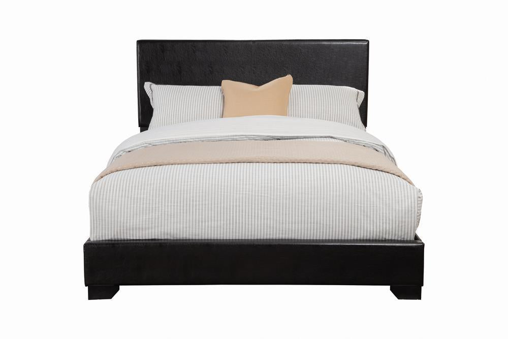 Conner Twin Upholstered Panel Bed Black