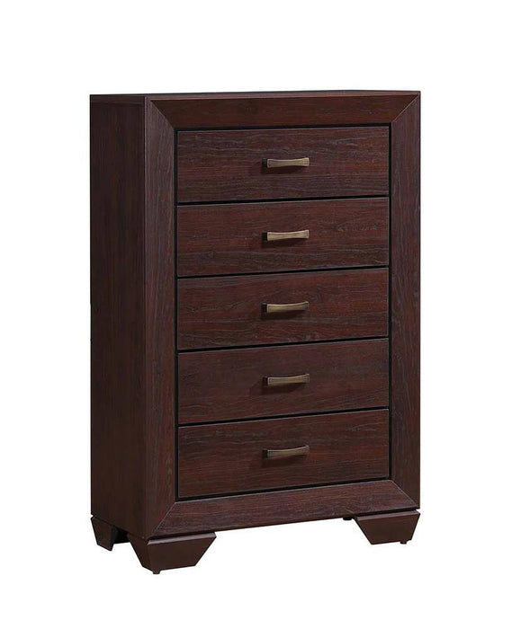 Kauffman 5-drawer Chest Dark Cocoa