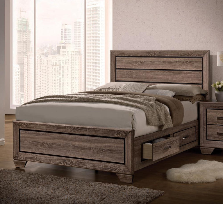 Kauffman California King, E.king, & Queen Panel Bed Washed Taupe