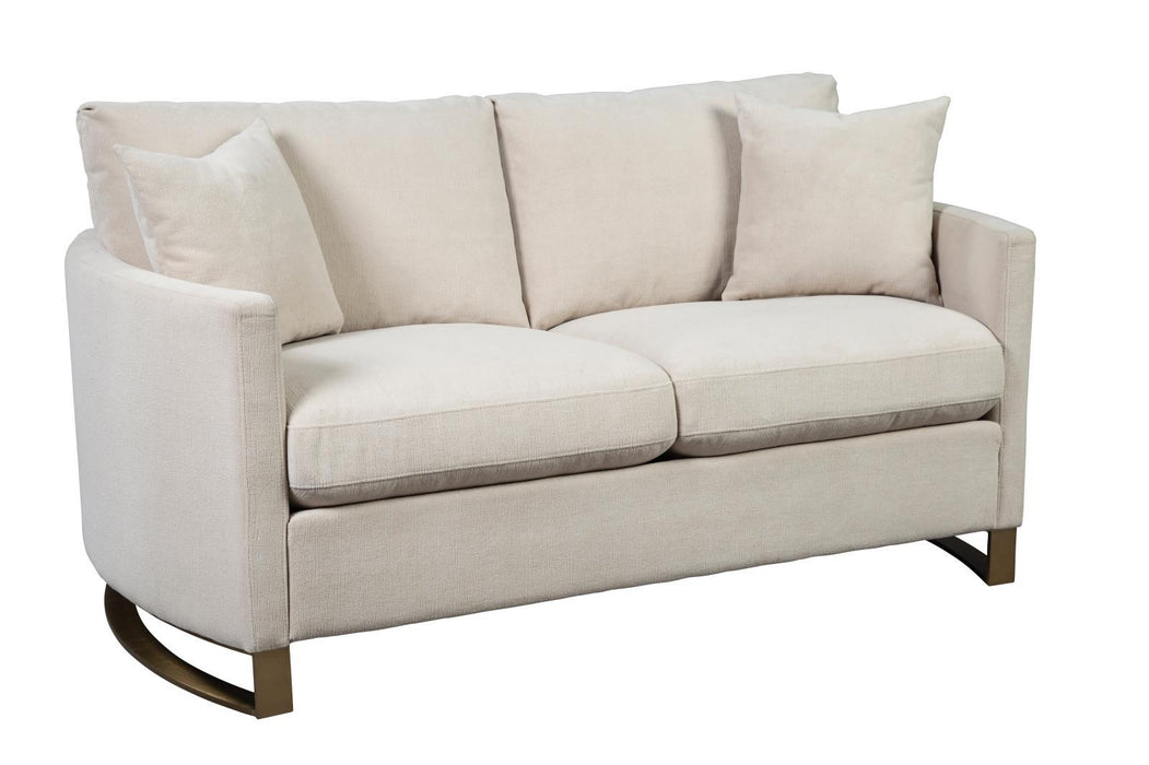 Corliss Upholstered Arched Arms Loveseat Beige