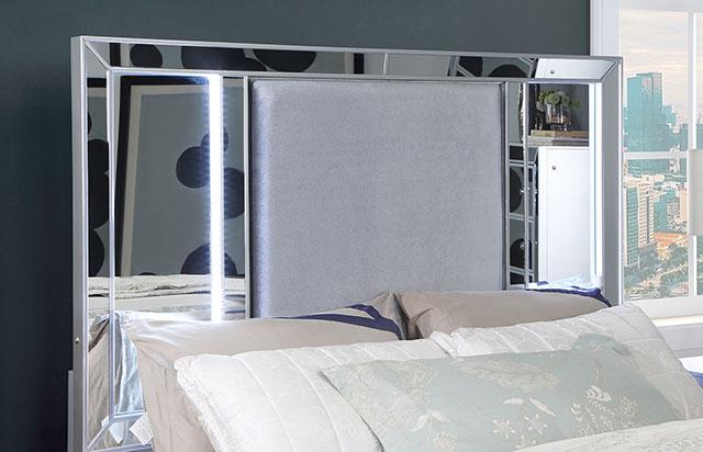 BELLADONNA Cal.King, E.King & Queen Bed, Silver