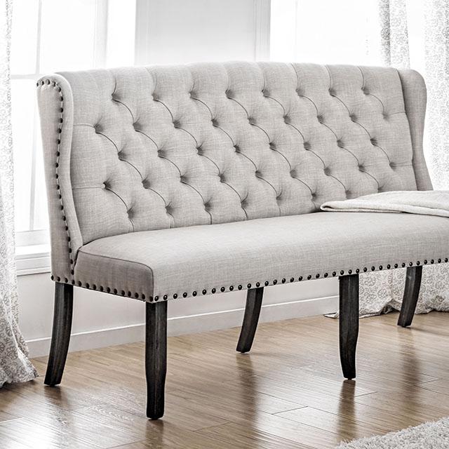 SANIA 3-Seater Loveseat Bench, Ivory image