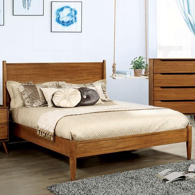 LENNART I Gray & Oak Full Twin Bed
