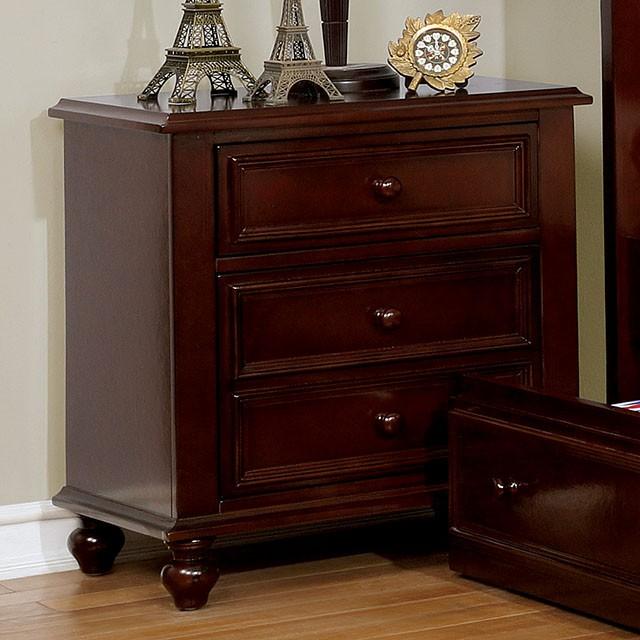 OLIVIA Night Stand, Dark Walnut