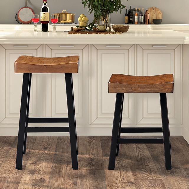 Biasca 29" Stool (2/CTN) White, Brown, & Black
