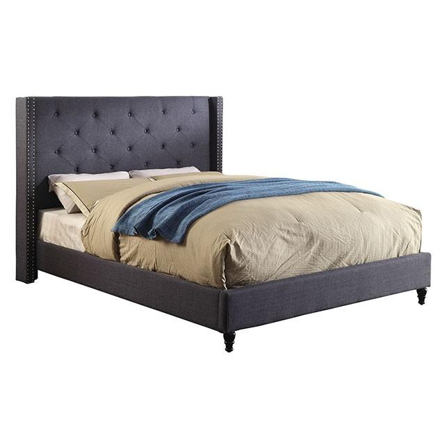 Anabelle E.King Bed Purple & Natural
