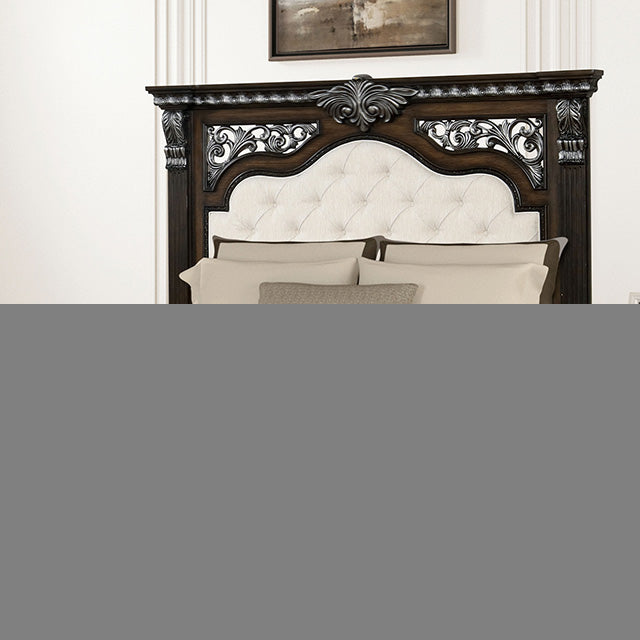 Promenade E.King & Queen Bed Brown & White